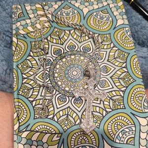 Silver Cross Moissanite 925 Silver Pendant Necklace